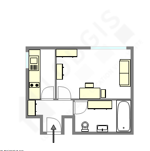 Appartement Paris 19° - Plan interactif