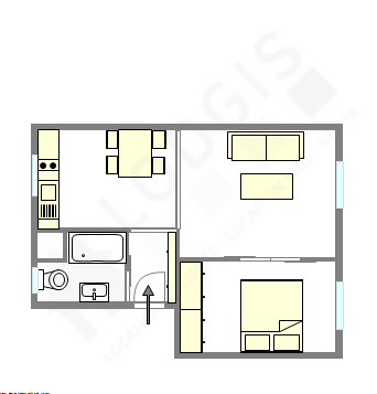 Квартира Париж 13° - Интерактивный план