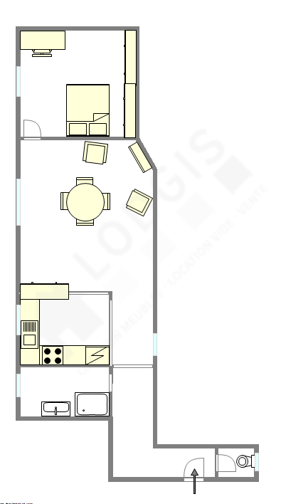 Квартира Париж 18° - Интерактивный план