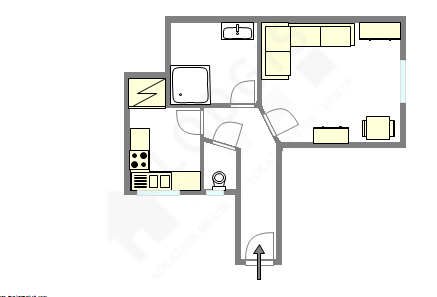 Apartment Paris 15° - Interactive plan