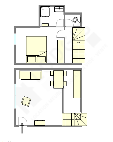 Appartement Paris 5° - Plan interactif