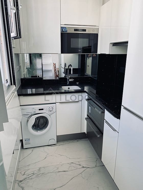 Beautiful kitchen with tile floor