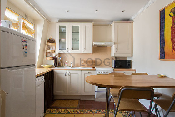 Beautiful kitchen with tile floor