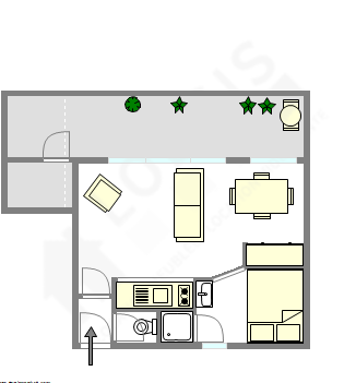 Appartement Paris 11° - Plan interactif