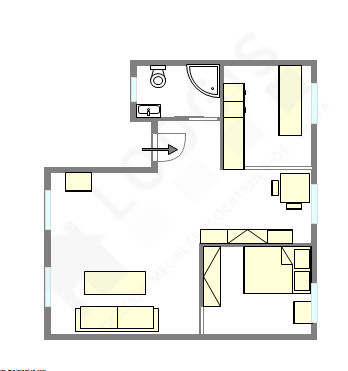 Apartamento Paris 11° - Plano interativo