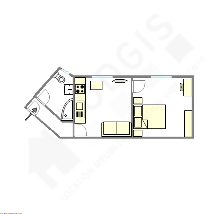 Квартира Париж 18° - Интерактивный план