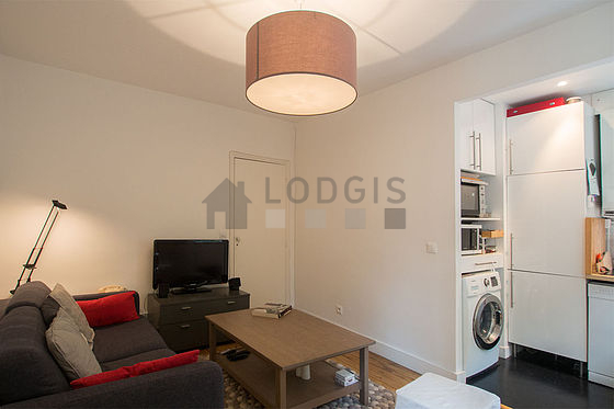 Living room with wooden floor