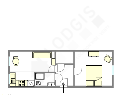 Apartment Paris 18° - Interactive plan