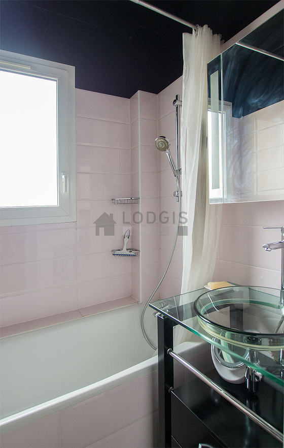 Bathroom equipped with cupboard