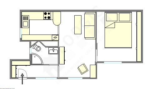 Appartement Paris 11° - Plan interactif