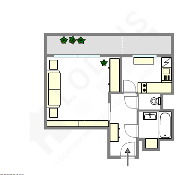 Appartamento Vincennes - Piantina interattiva