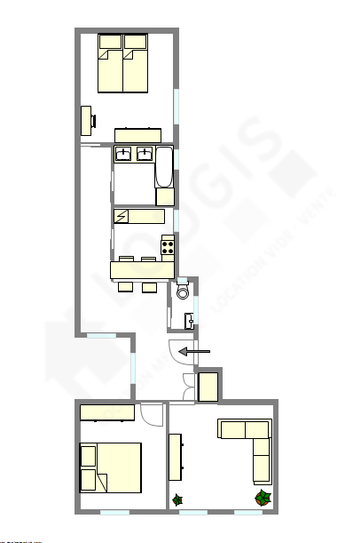 Apartment Paris 6° - Interactive plan