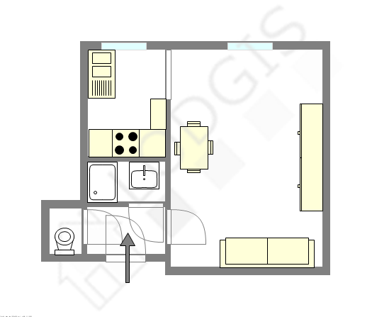 Appartement Paris 11° - Plan interactif
