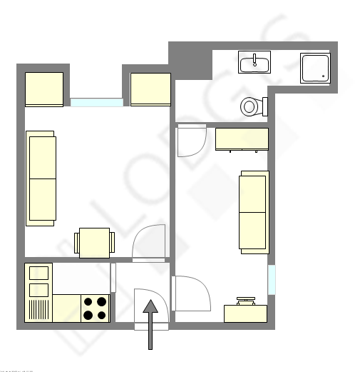 Квартира Париж 9° - Интерактивный план