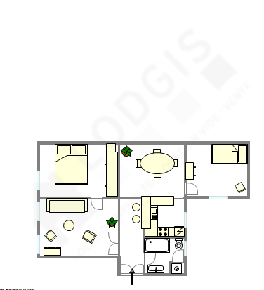 Квартира Париж 7° - Интерактивный план