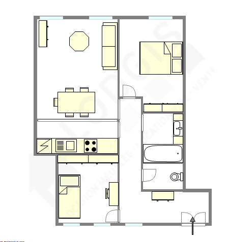 アパルトマン パリ 1区 - レイアウト