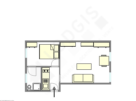 Apartamento Paris 18° - Plano interativo