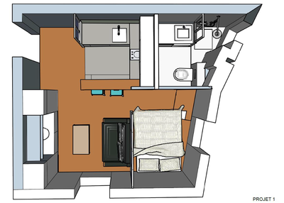 Квартира Париж 14° - Интерактивный план