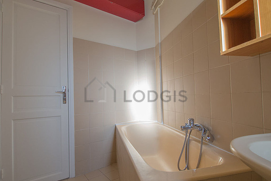 Bathroom with tile floor