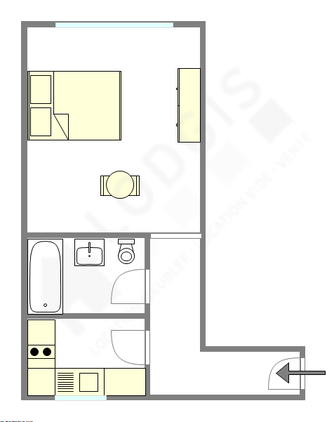 Квартира Париж 17° - Интерактивный план
