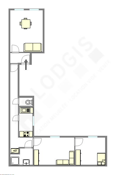 Квартира Париж 17° - Интерактивный план