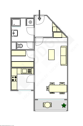 Appartement Puteaux - Plan interactif