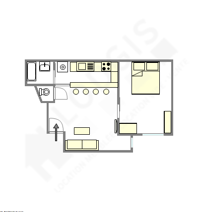 Квартира Париж 18° - Интерактивный план