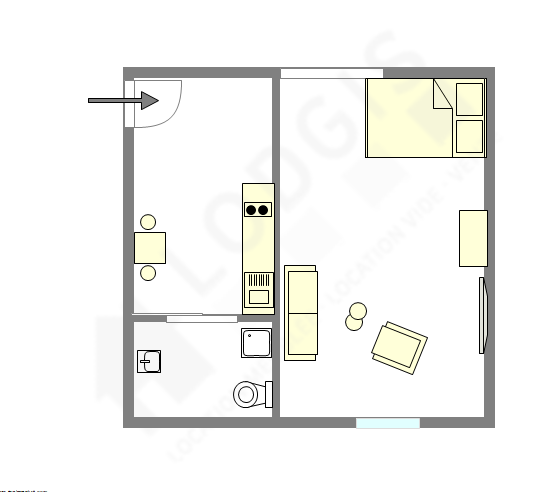 Wohnung Paris 3° - Interaktiven Plan