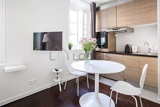Great kitchen with wooden floor