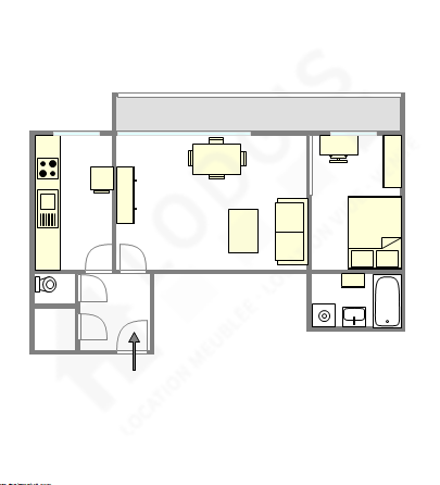 Appartement Paris 14° - Plan interactif