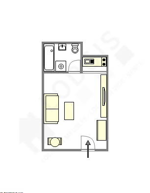 Квартира Париж 15° - Интерактивный план