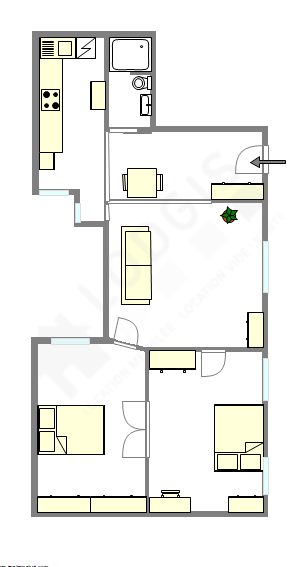 Appartamento Parigi 10° - Piantina interattiva