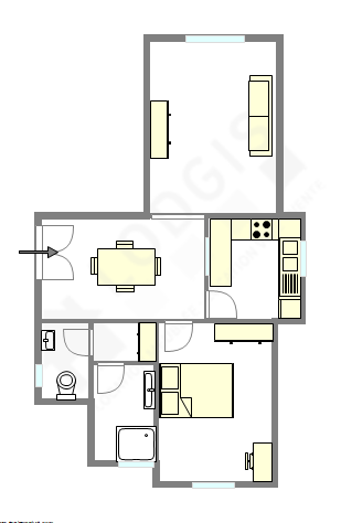 Appartement Paris 16° - Plan interactif