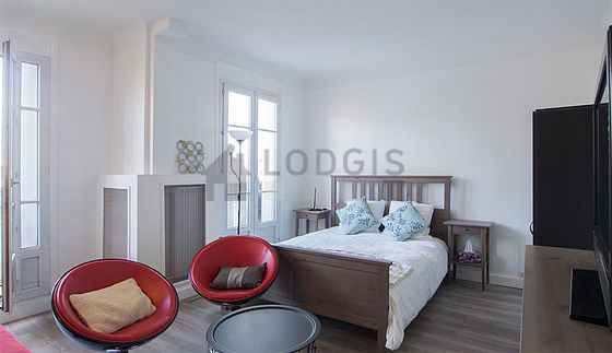 Living room with wooden floor