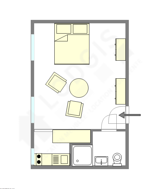 Квартира Париж 15° - Интерактивный план