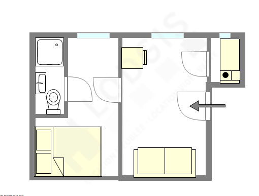 Apartment Paris 14° - Interactive plan