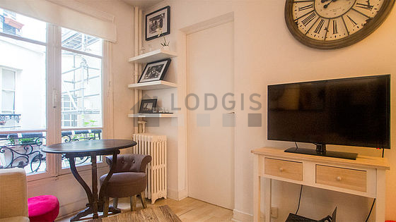 Living room with wooden floor