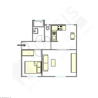 Apartment Paris 10° - Interactive plan