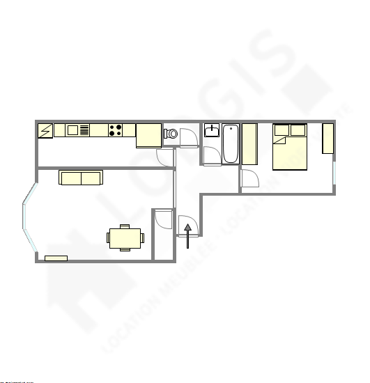 Apartamento Paris 15° - Plano interativo