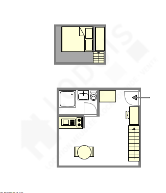 Квартира Париж 15° - Интерактивный план