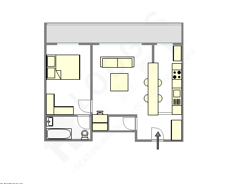 Apartamento Paris 15° - Plano interativo