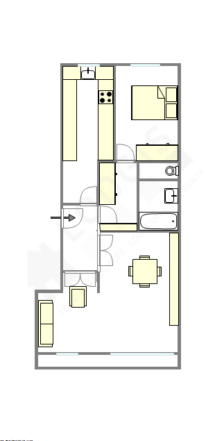 Wohnung Paris 19° - Interaktiven Plan