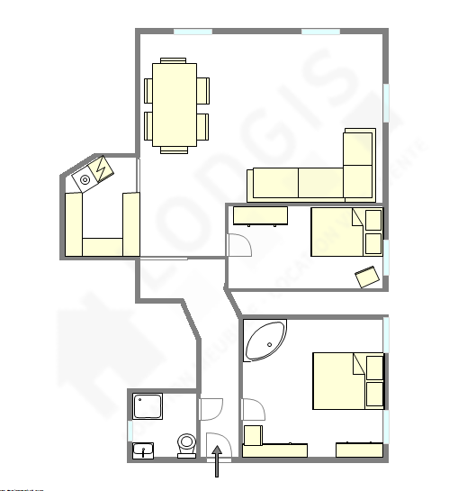 Wohnung Paris 1° - Interaktiven Plan