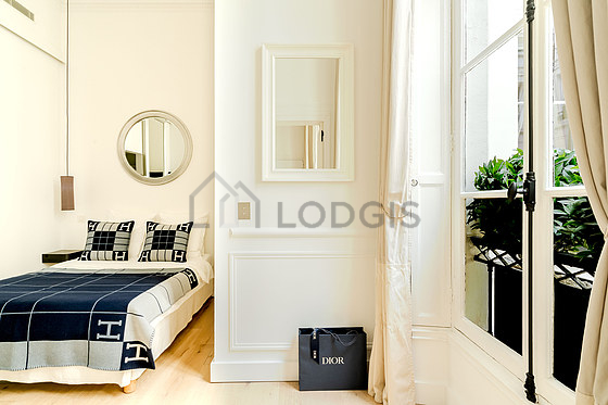 Bedroom facing the courtyard