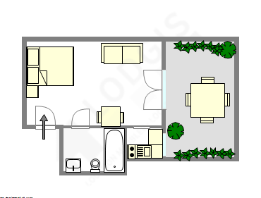 Квартира Париж 18° - Интерактивный план