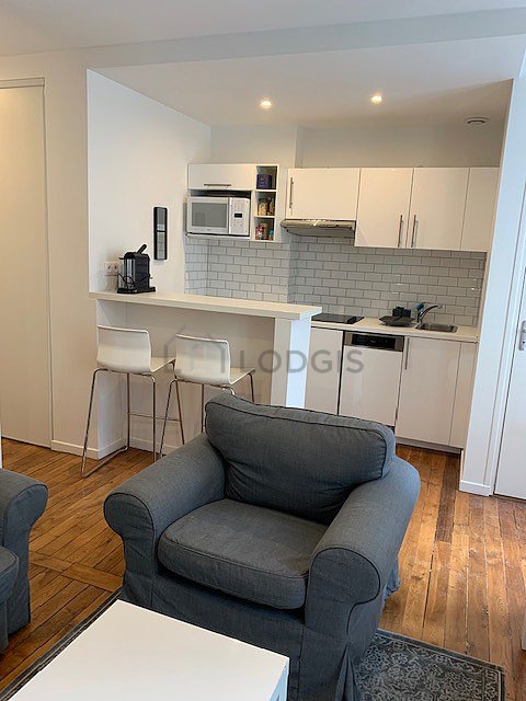 Living room with wooden floor