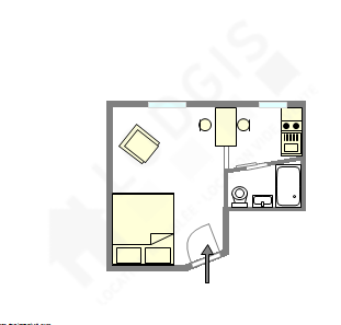 Квартира Париж 10° - Интерактивный план