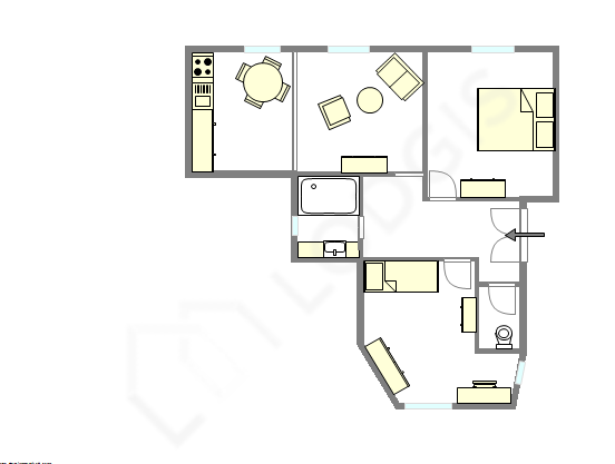 Appartamento Parigi 16° - Piantina interattiva