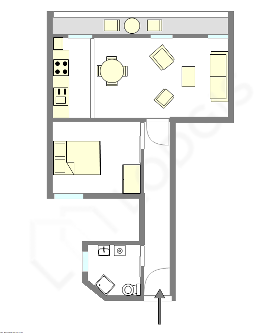 Квартира Париж 11° - Интерактивный план