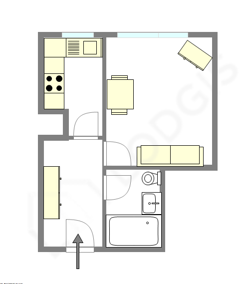 Квартира Париж 16° - Интерактивный план